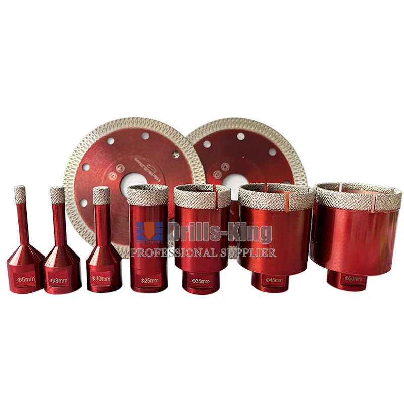 New Type Vacuum Brazed Tile Porcelain Core Drill Bit Set Arix Diamond Drills Hole Saw Hole Cutter Diamond Drill Bit Set