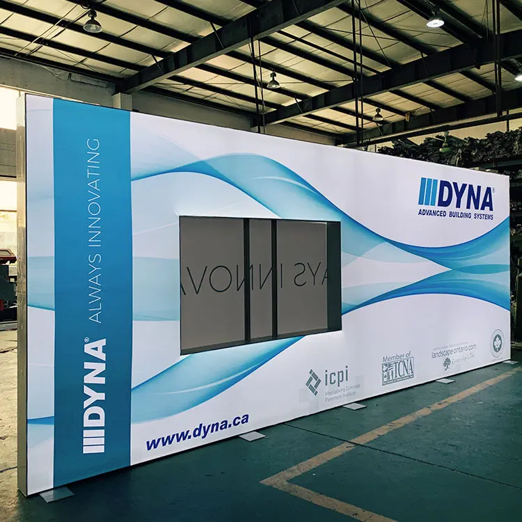 Прохладный Дизайн стендов для выставок 10x20 с телевизионным монитором 2024 Нью-Йорка Нью-Йорк Экспо