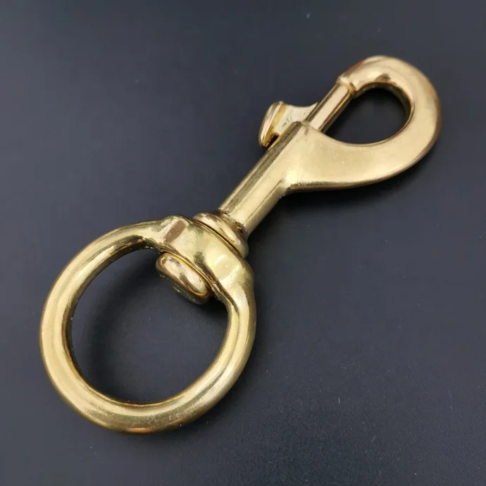 Solid brass bull snap hook cattle snap hook horse harness halter snap hook