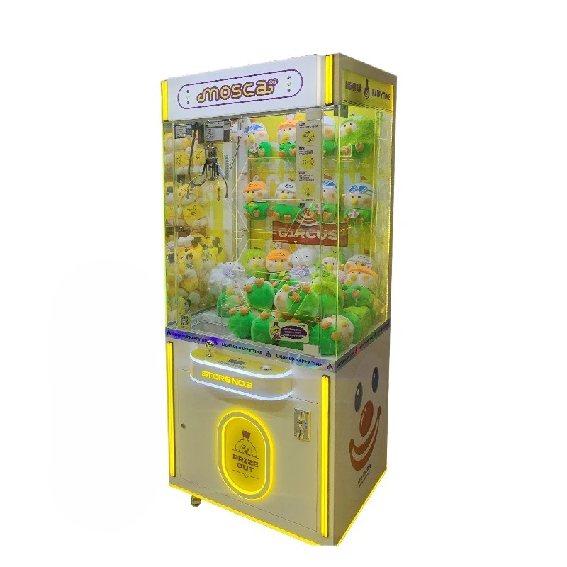 Coin Operated lucky goft pink doll plush crazy 2 Game mobile Vending Arcade token toys claw crane machine with bill acceptor