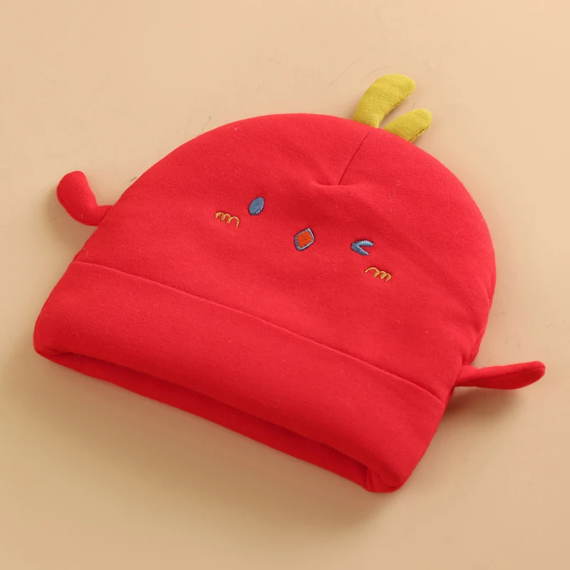 Autumn and winter warm newborn thickened 0-6 months baby boneless cotton newborn men and women baby beanie cap