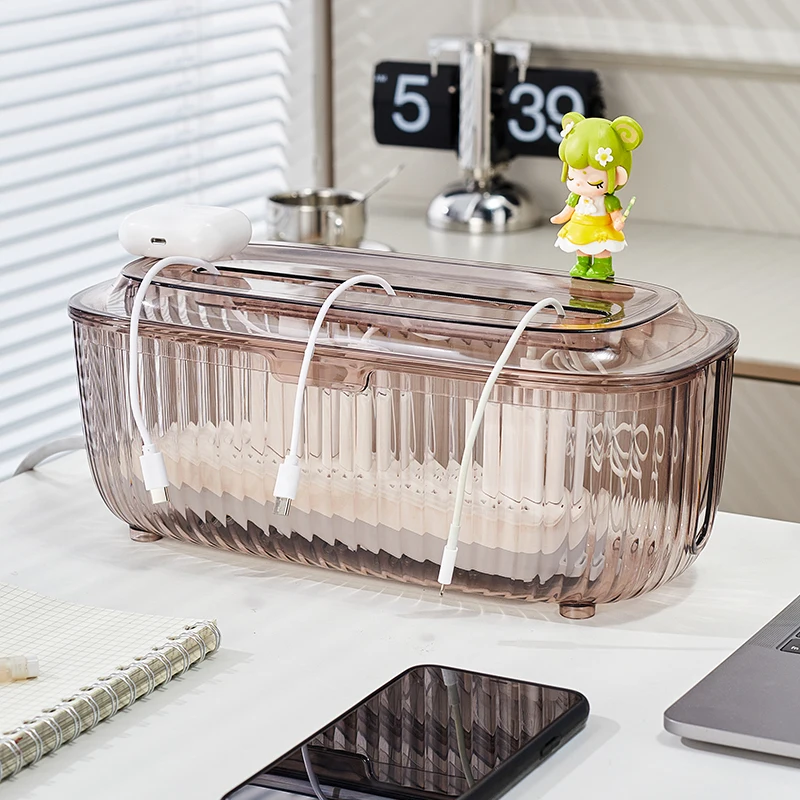 Home and Office Chargers Computer USB Hub With Cover Hide Wires & Power Strips Cord Organizer Cable Management Box