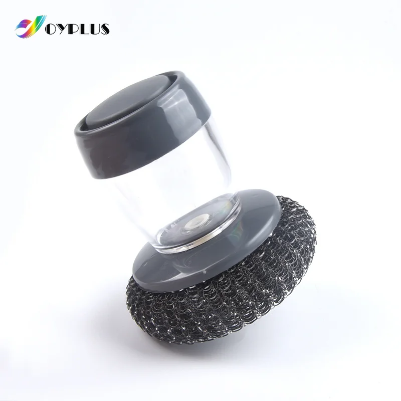 2024 Latest Eco-Friendly Silicone Plastic Pot Brush Dish Home Cleaning Handheld Add-On Cleaning Liquid Household Essential