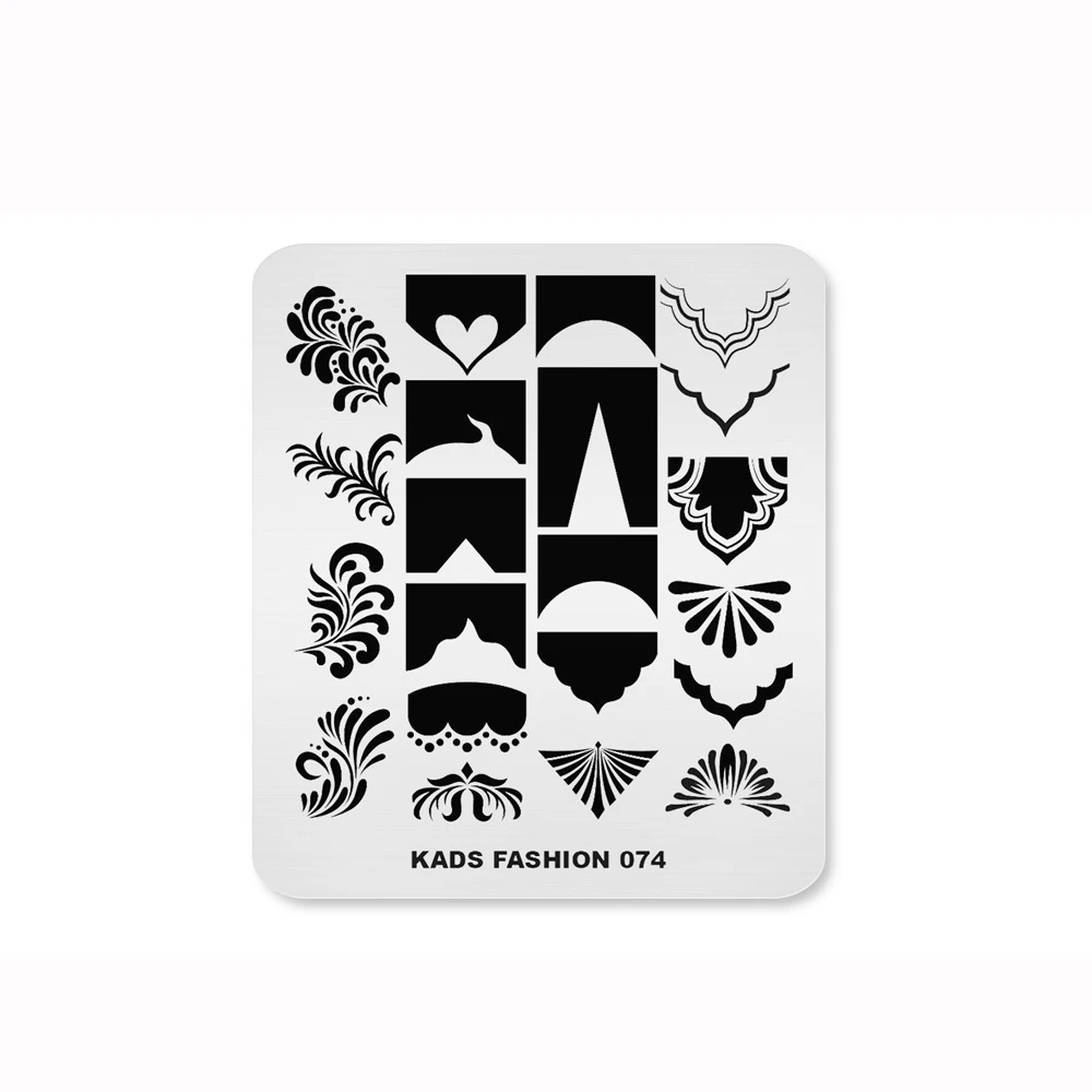 KADS Fashion 074 Stamping Nail Art Plates Flowers Design Image Nail Stamping Plate