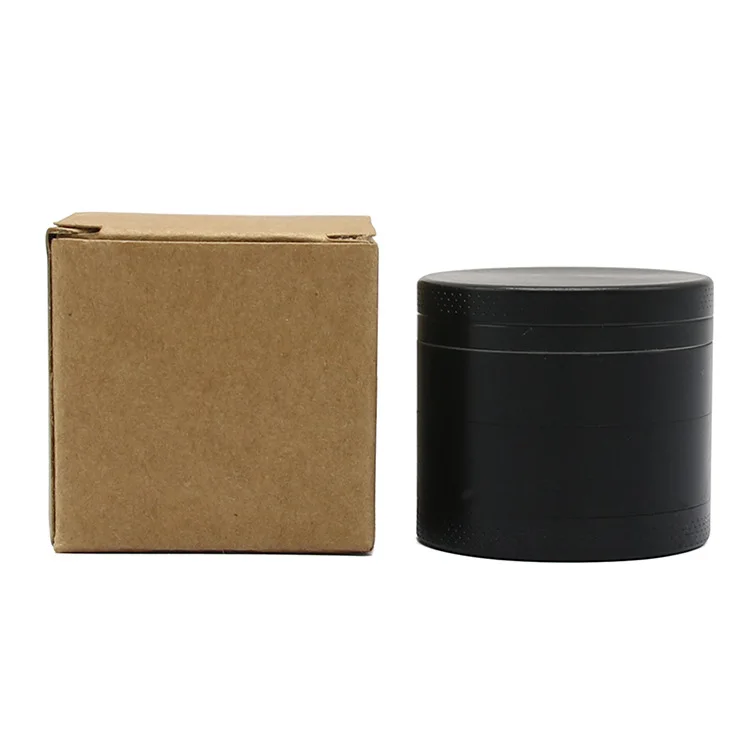 Popular 4 Part 40Mm 50Mm 55Mm 63Mm 75Mm Matte Black Grinders Custom Herb Tobacco Grinder