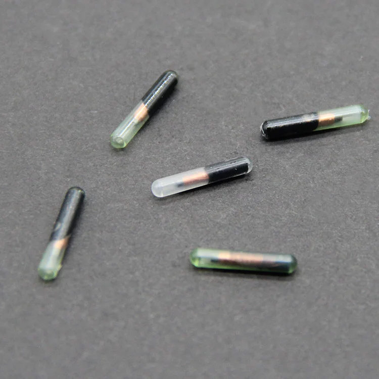 RFID Animal Pet Information Identification Microchip 2.12 * 12mm Animal Management RFID Glass Tag