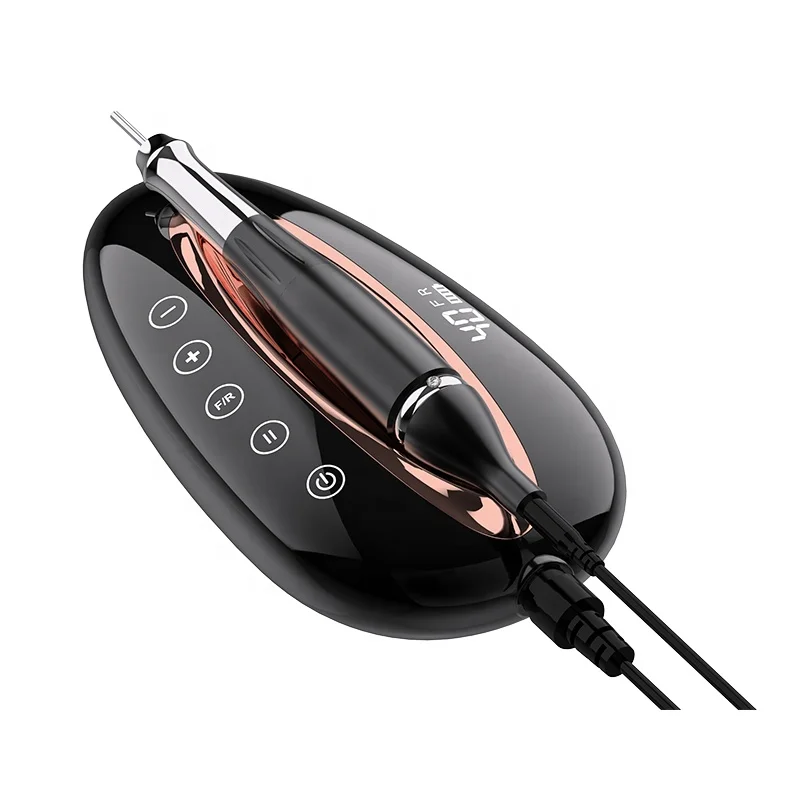 Auto Start-Stop Brushless Electric Nail Drill Machine 40000rpm Rechargeable Cordless E File Nail Grinder For Gel Nails Polishing