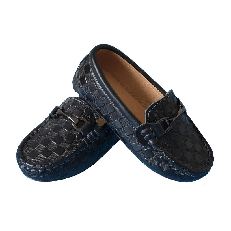 Wholesale Kids Children Boys Girls Moccasin Loafers Slip on Leather Shoes