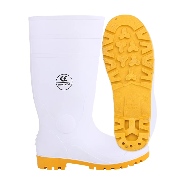 Selling High Quality High-top Protective Rain Boots Industrial Steel Head Steel Bottom Rubber Safety Pvc Material Rain Boots