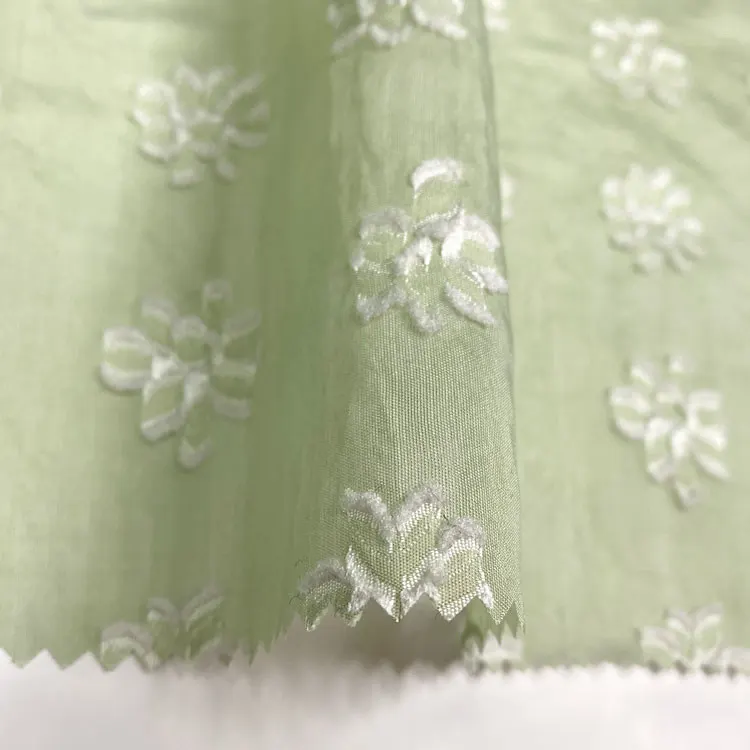 Harvest light weight nylon rayon poly flora jacquard solid fabric
