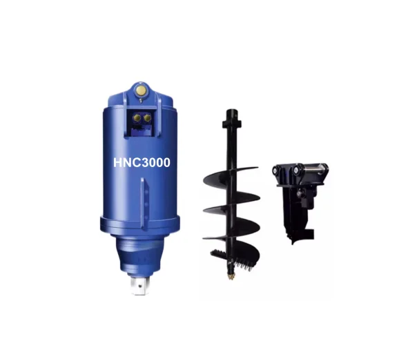 HNC3000 post hole auger drill hydraulic earth auger drill planting tree for 2.5-3.5 TONS mini excavator