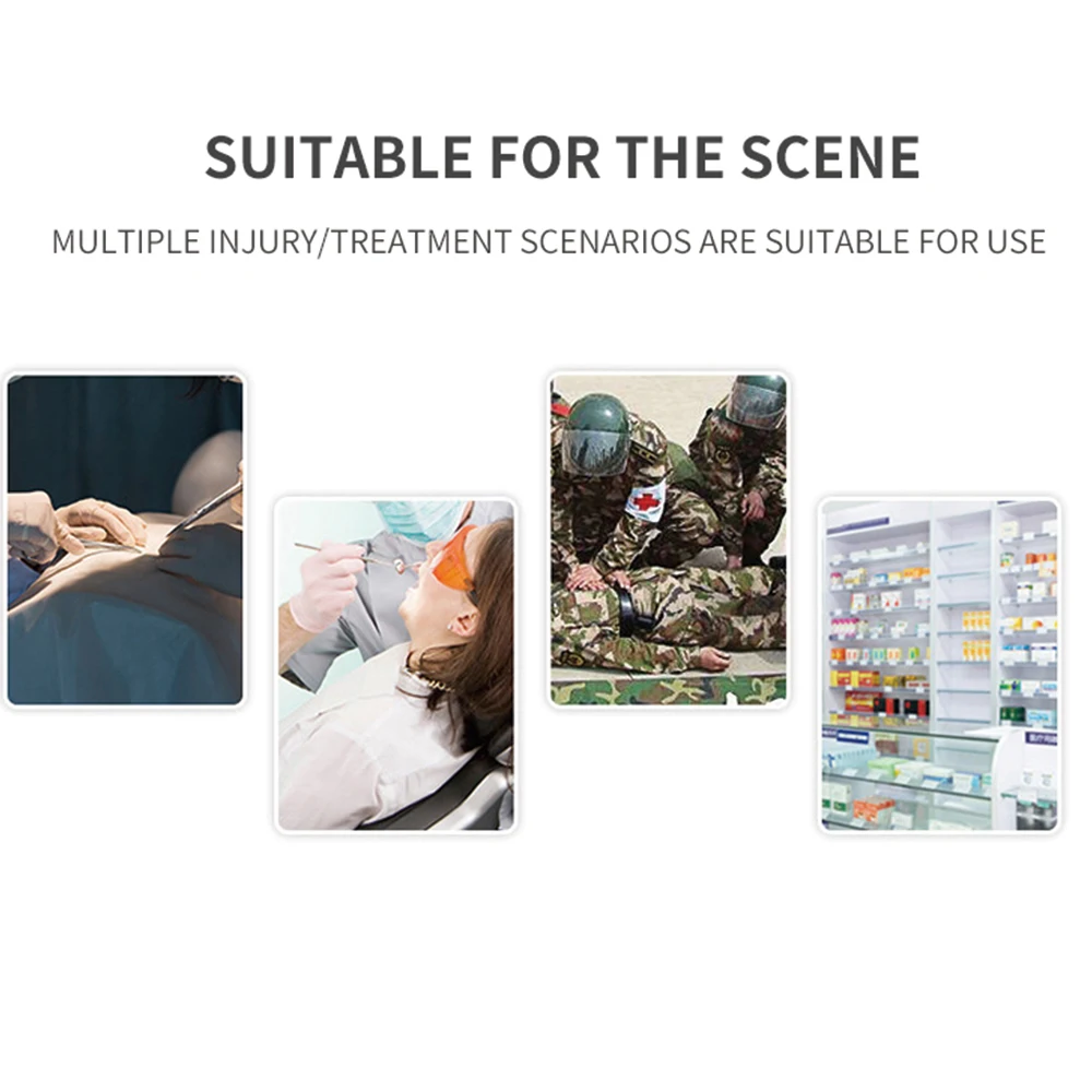 Customizable Kaolin Hemostatic Surgery Gauze Outdoor Emergency Rescue Cotton Absorbent Gauze Roll Hemostatic Gauze