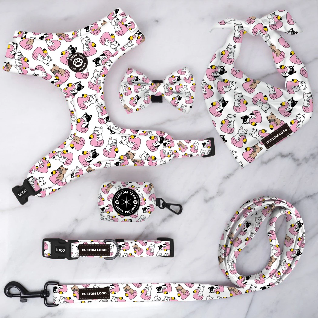Pet boutique popular dog collars and leash custom printing add your own logo to the product pet harnesses