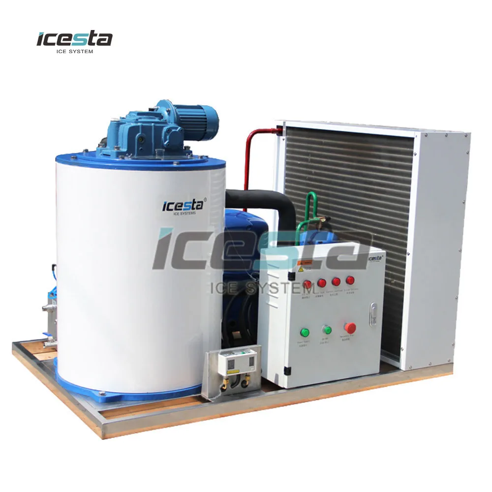 
 ICESTA 1 2 3 тонны льдогенератор чешуйчатого льда для рыбы  