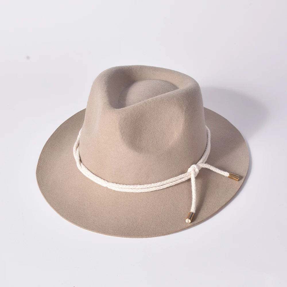 Hot Selling Winter Fashion 100% wool Women ladies Stiffness Brim Felt Fedora Hats