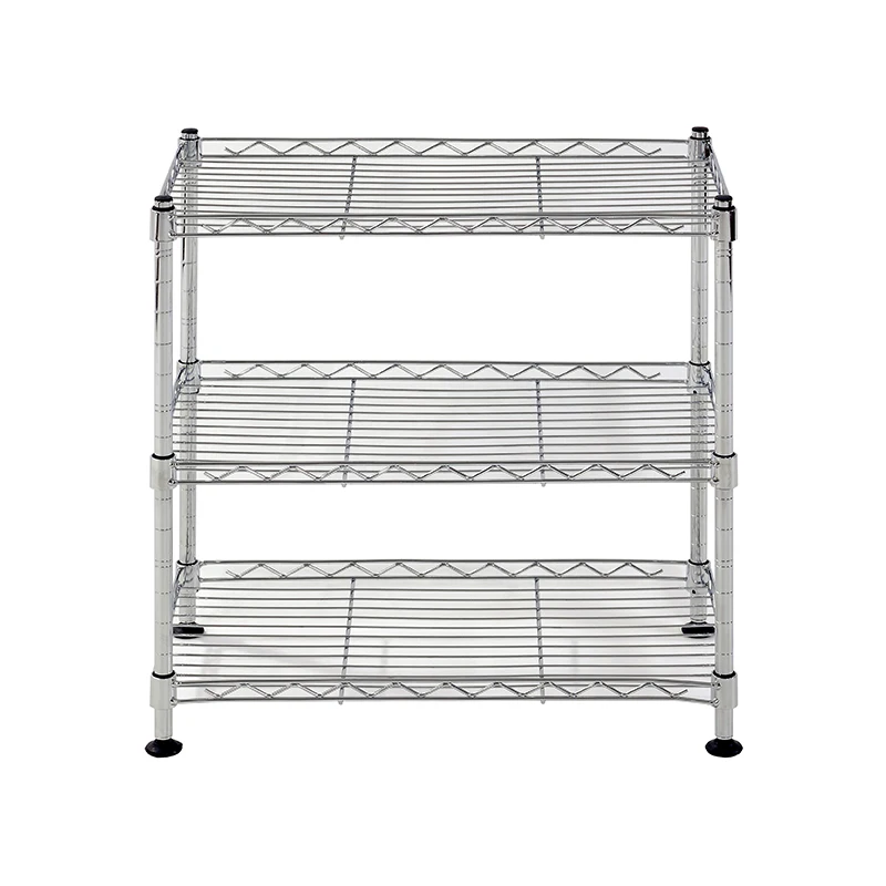 Best Sell Wholesale Direct Price Multifunction Wide Using Shelving 3 Tiers 4 Tiers 5 Layers Capacity Chrome Metal Storage Racks