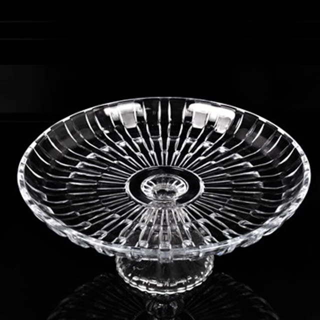 Best selling cake stands crystal dessert plates glass cake stand wedding