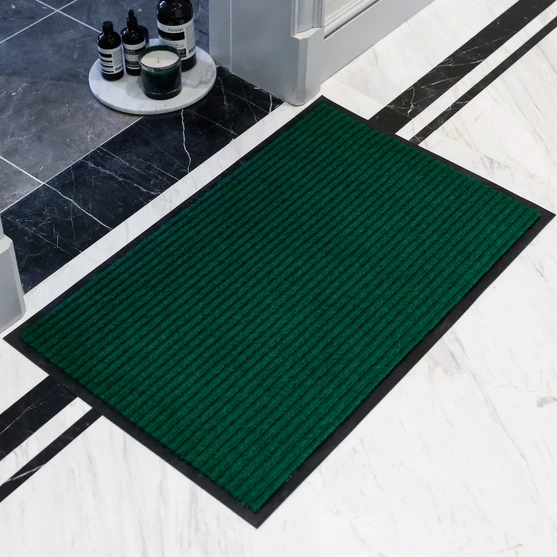 Plain velour carpet with PVC edge