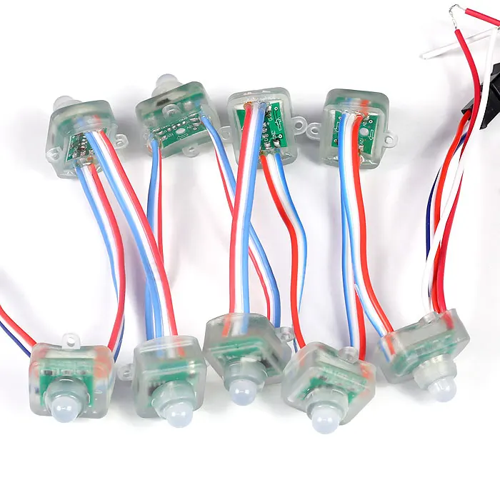 Рождественский DC12V WS2811 квадратный 12 мм 0,6 Вт RGB рекламный светодиодный пиксельный свет