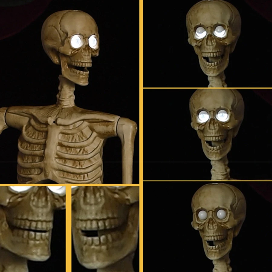 Artificial skeleton ghost glow dancing  dynamic music blink eyes swing arms induction Halloween Decorations Skeleton
