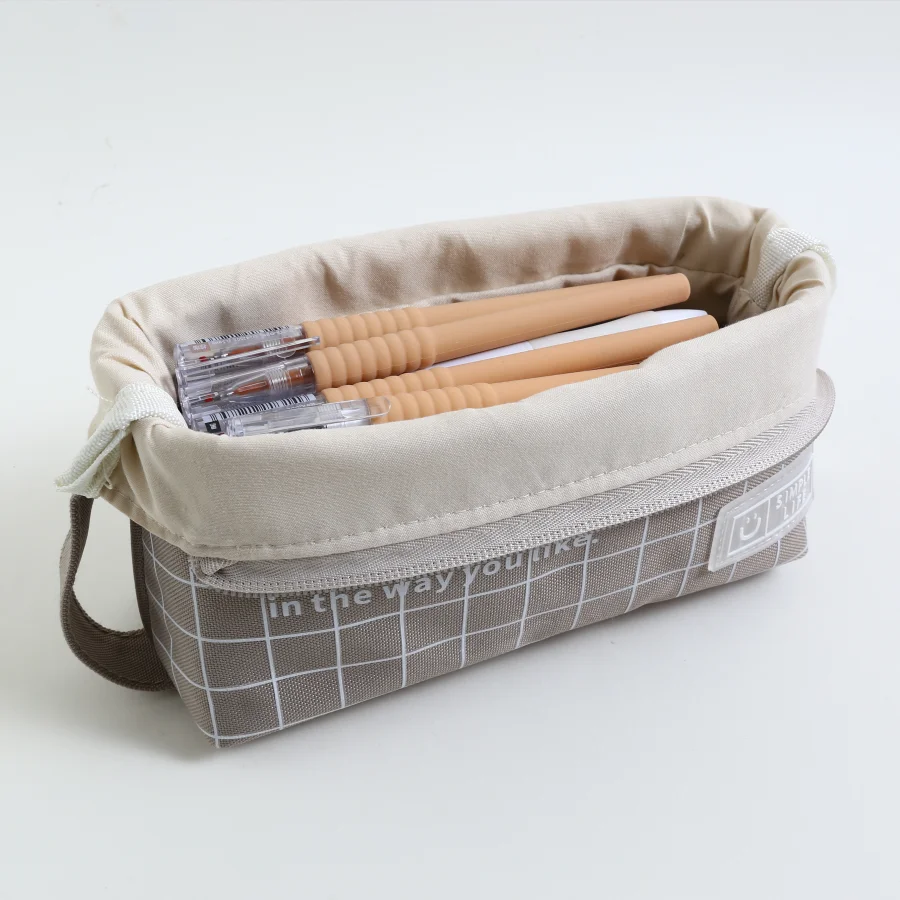3 Color Large Capacity Multifunction Handle Pencil Case