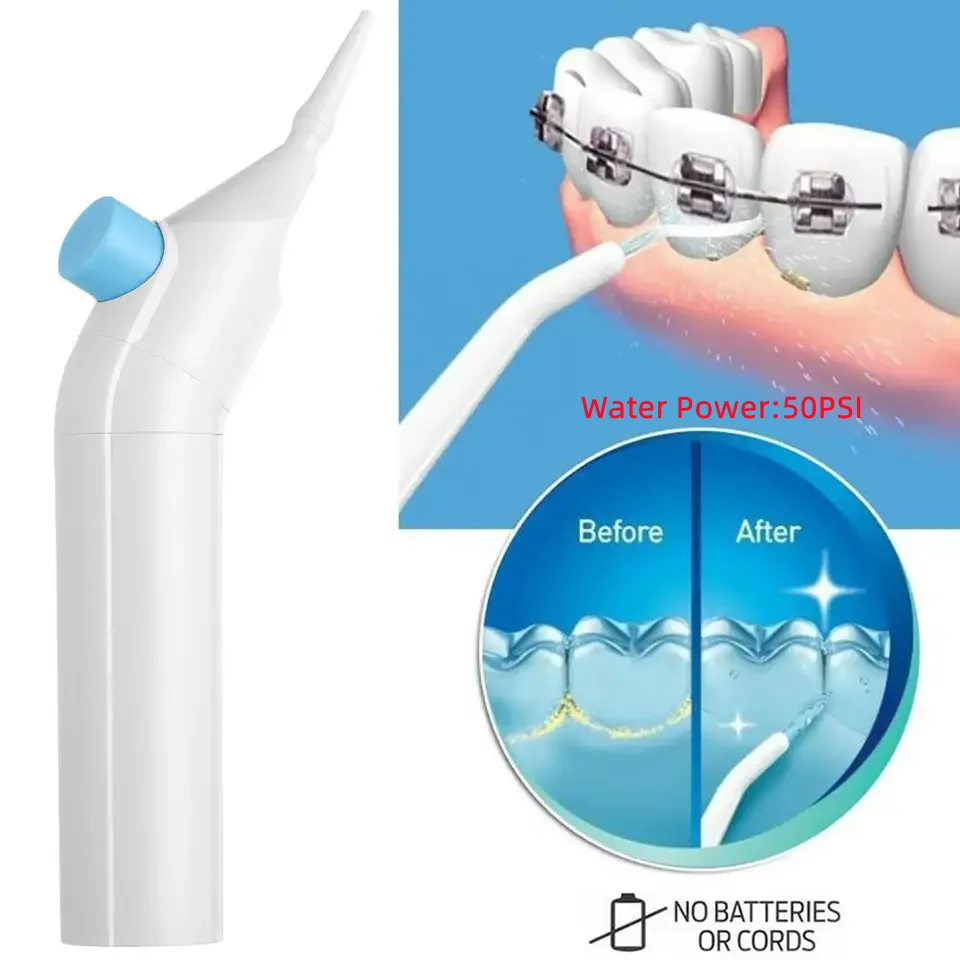Home Use Mini Portable  Travel  Plastic Oral  Dental Irrigators Teeth Cleaning Manual  Water Flosser