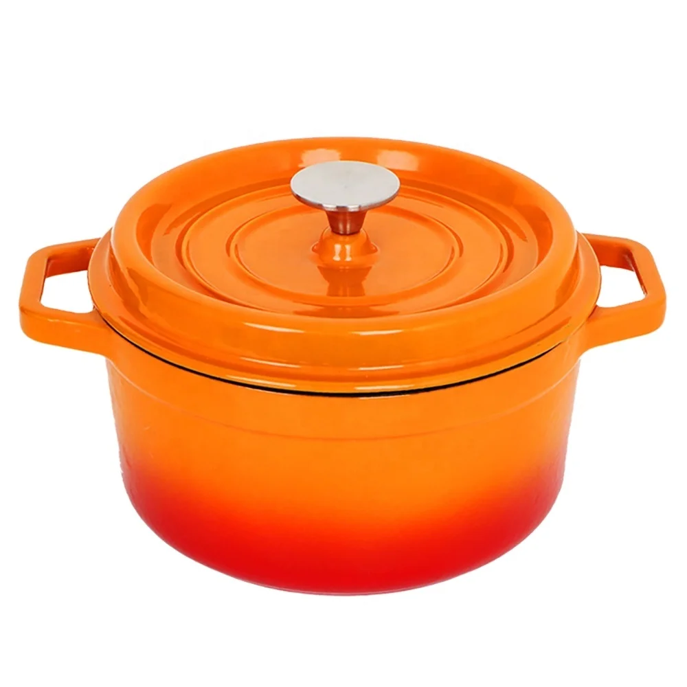 Dutch Oven Red Enamel Cast Iron Pot Pot With Lid