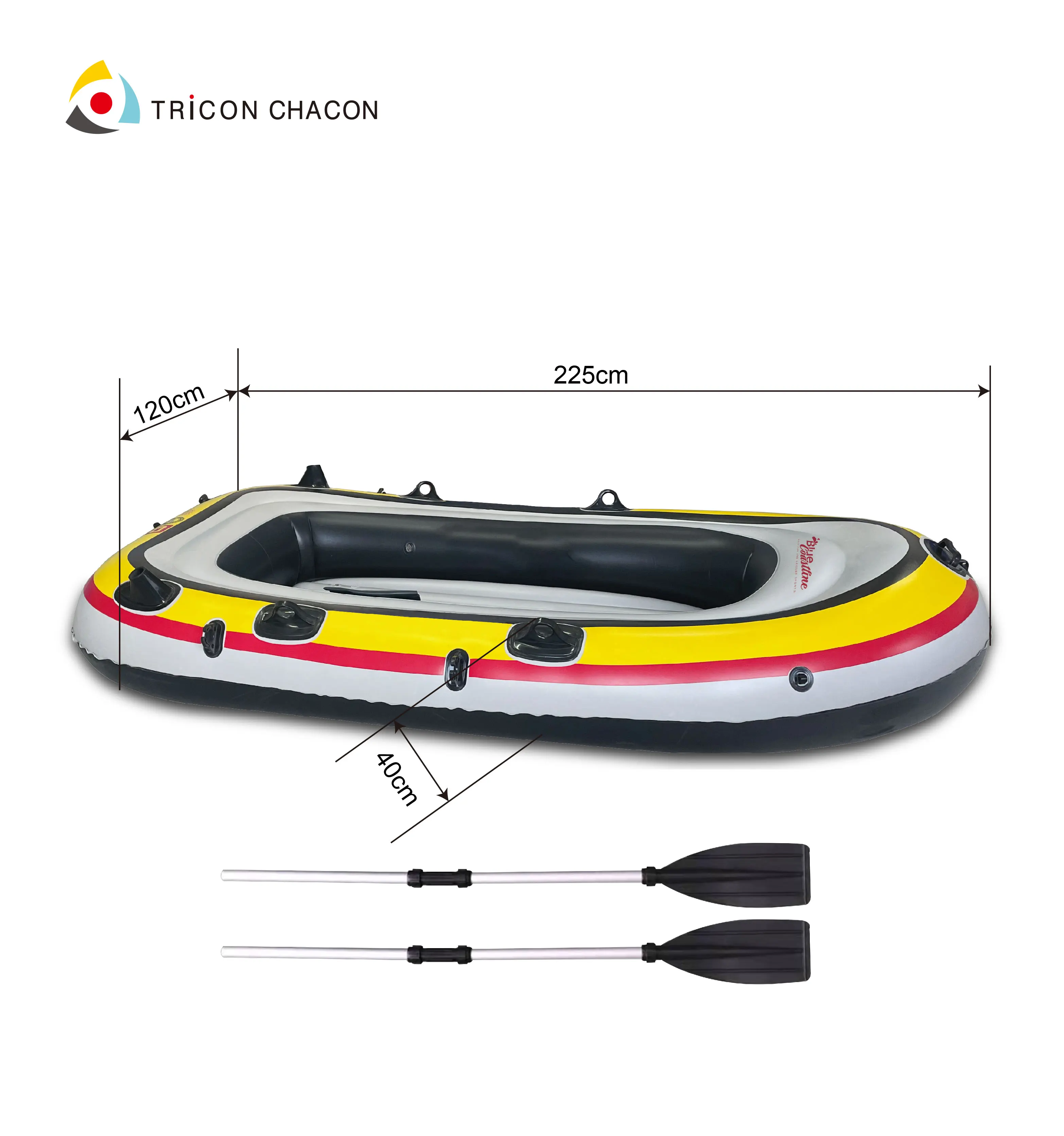 Customize 2-4 person Inflatable fishing boat for sale inflatable raft rowing boat water sport