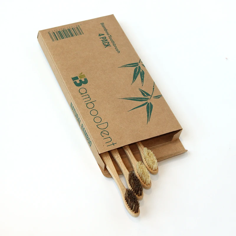 OEM available zero waste charcoal bristle bamboo wooden tooth brush
