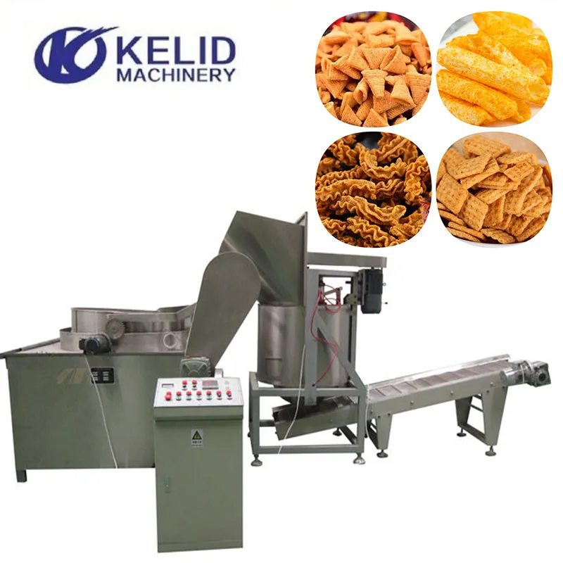Automatic Fried Wheat Maize Rice Flour Snack Food Pellets Chips Processing Production Line for Bugles