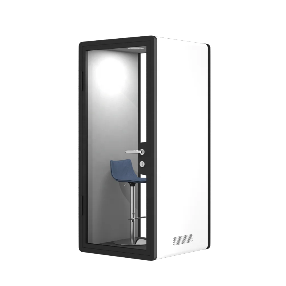 Moveable soundproof office cabin for the single and double person meeting booth