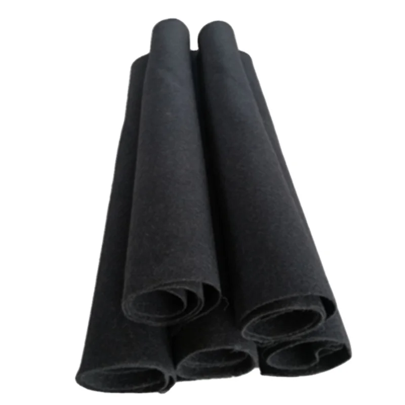 Высокоплотный черный иглопробивной ковер 700gsm