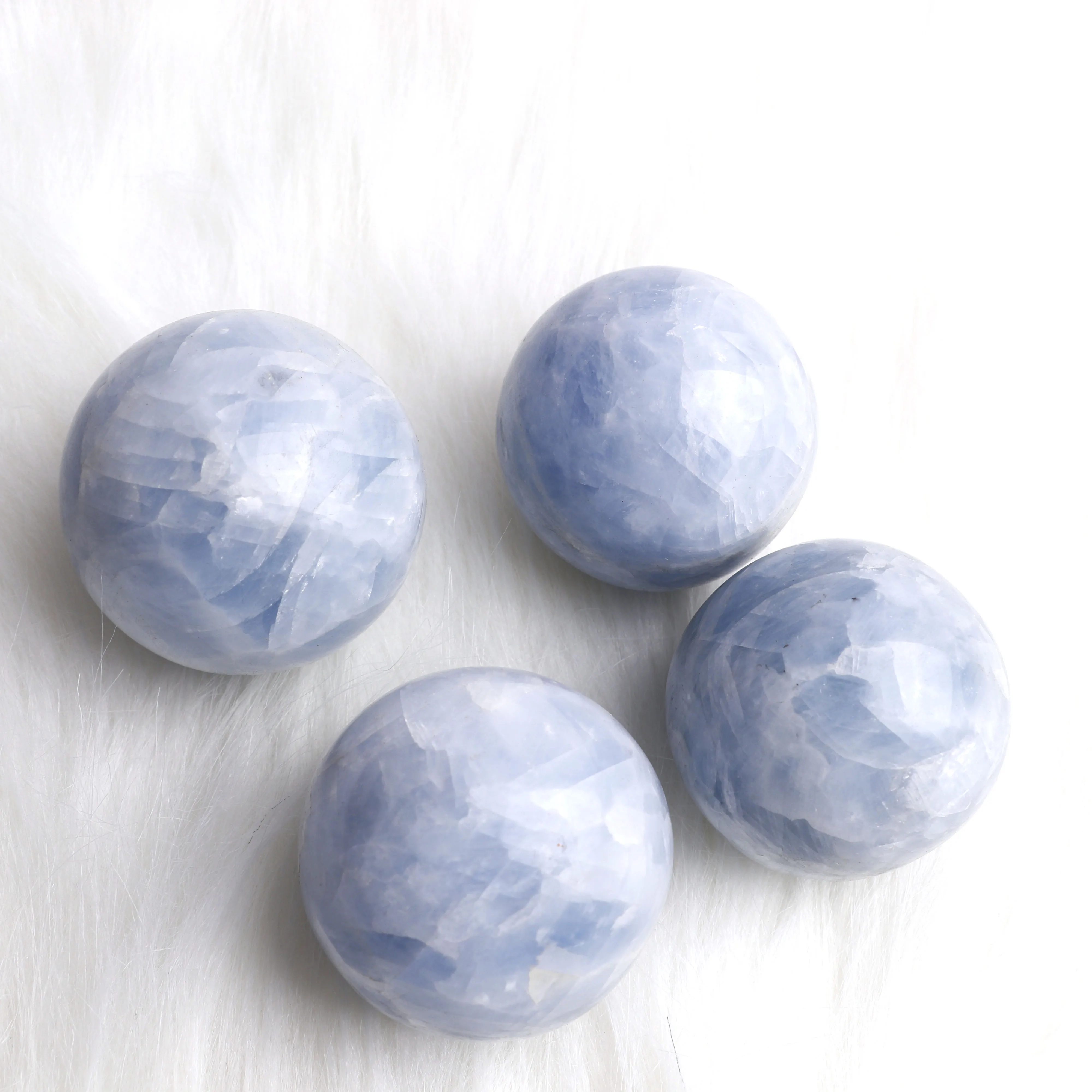 Good Quality Natural Blue Calcite Ball Blue Celestite Sphere Crystal For Decoration