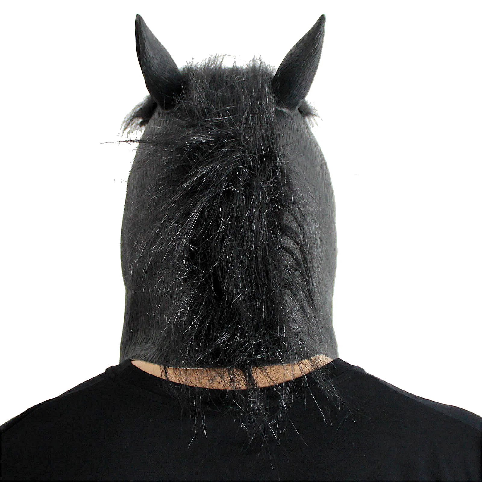 Super September Halloween black horse head brown horse head cosplay masquerade show cute latex animal mask