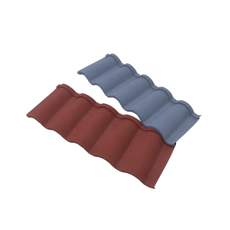 Stone Coated Roof Tile Red Bond Tile Roofing Sheet Seven Waves Stone Chips 1340mm*370mm