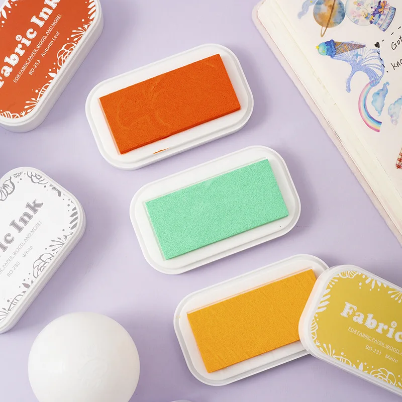 High Quality 35 Colors Professional Fabric Stamp Ink Pad Oil Ink Pad Permanent Fabric Ink Pad