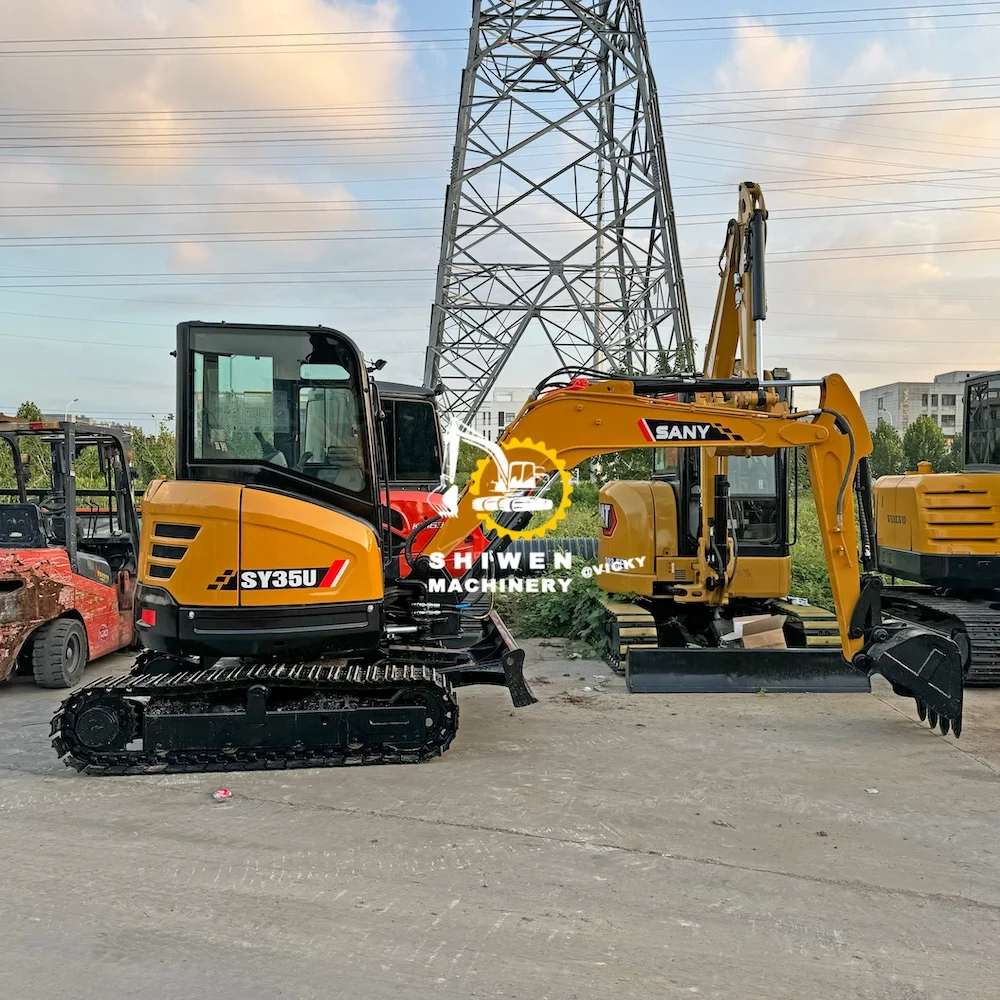 Used excavator SANY 35 2024 model SANY SY35U SY35c SY26U SY18U SY16c mini excavadora SANY 35 U mini excavator with side boom
