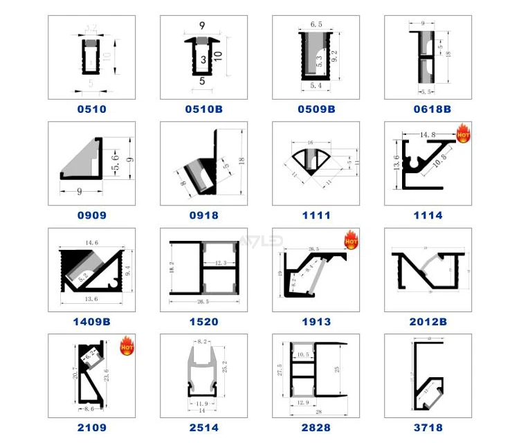 OEM 37*18mm Anodized 6063 T5 Extruded Aluminium Profile Linear Shape Pmma Cover for Alloy Aluminum Led Profiles