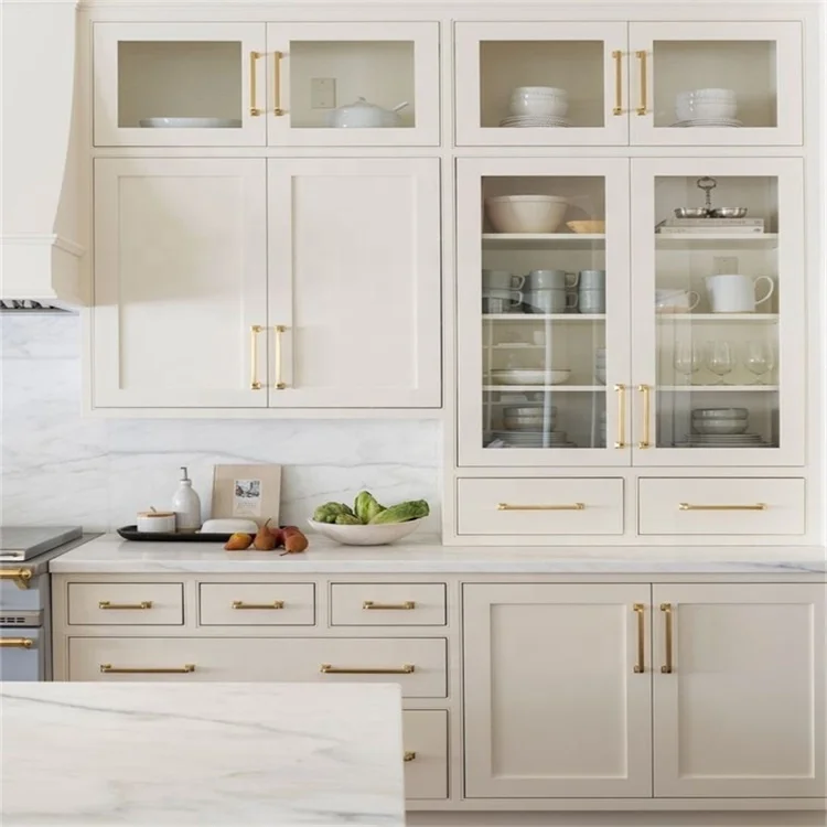 Original ecological color series kitchen cabinet linear style with mass storage function and custom accessories