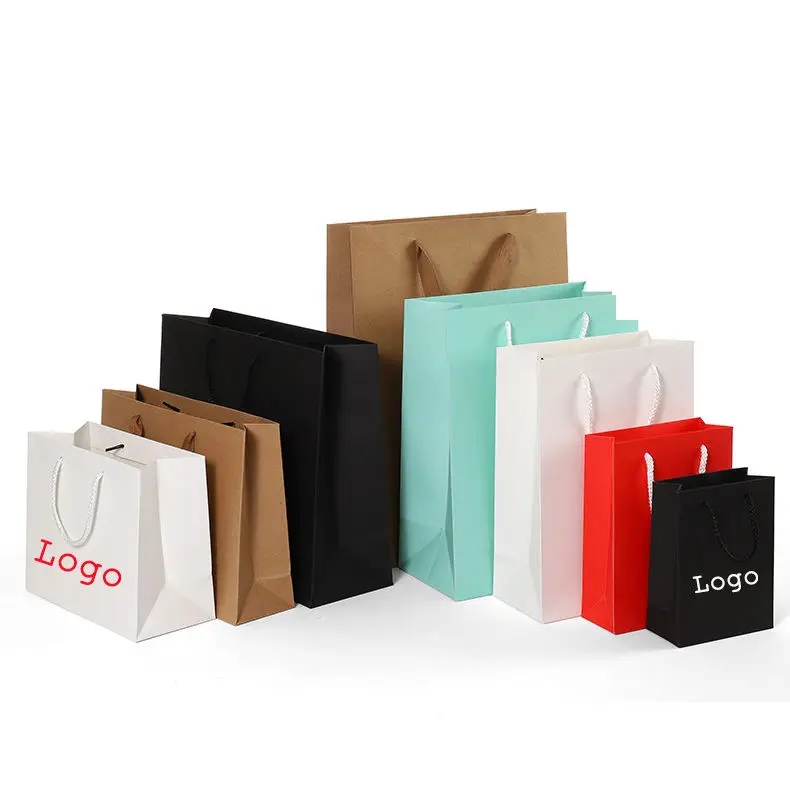 2024 New Products Luxury Recycled Custom Gift Bag Paper Shopping Bag Food Paper Bag With Handles