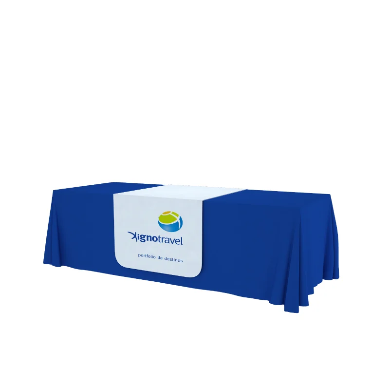Custom Printed Trade Show Advertising Stretch Rectangular Table Cloth Spandex Table Cover Customized 100% Polyester