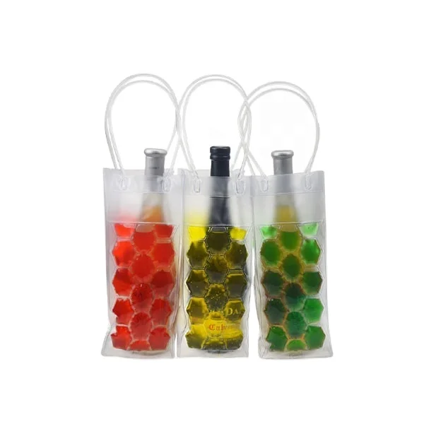 
 Beer Cooling Gel Holder Carrier Portable Liquor Ice-cold Tool Pvc New Wine Bottle Freezer Bag Chilling Cooler Ice Bag  