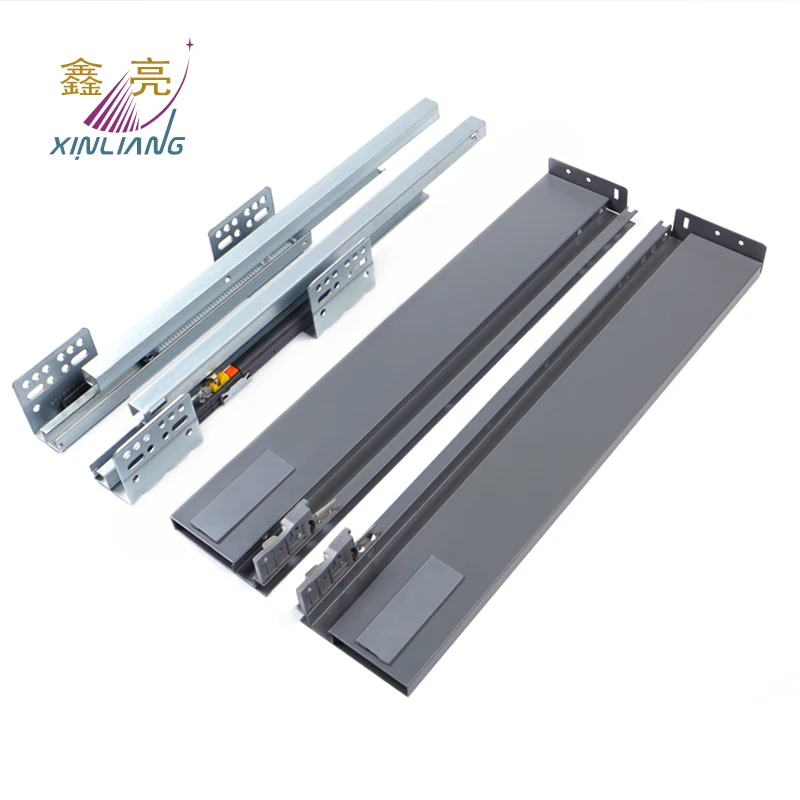 Мягкий металлический ящик для инструментов, ящик, скользящий тандемный ящик, тонкая кухонная система выдвижных ящиков, используется на мебельном шкафу