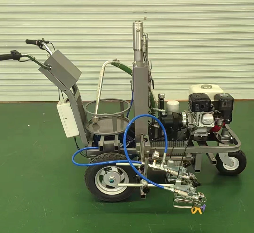 factory direct selling QH980H  cold jet high pressure airless road marking sprayer with glass bead spreader Honda engine