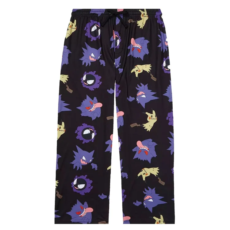 OEM Custom Printed Night Sleepwear Pants Drawstring Pajama Bottoms  Polyester Pajama Pants Night Pants Unisex Sleep Bottoms