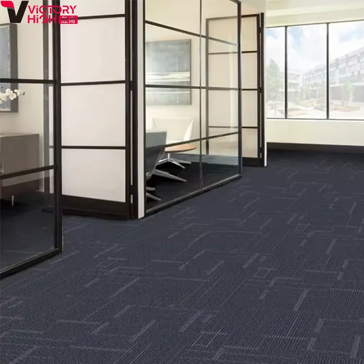 Hot sale 50x50cm flat loop pile plain color Carpet Tiles for home