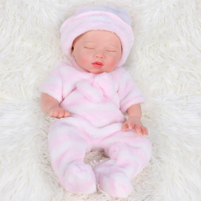 Reborn Baby Dolls Sweet Girl Full Silicone Body Best Gift for Kids Lifelike Body Soft Silicone Reborn Baby Girl Handmade Doll