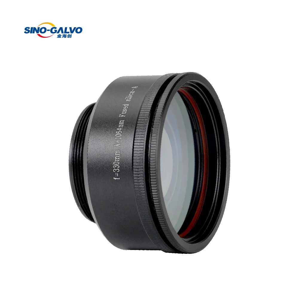 Sino Galvo 1064nm Silica  F=330mm  Scan Field Lens F- theta Lens for Laser Marking Machine Equipment