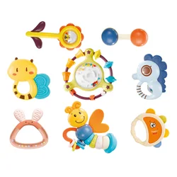 CPC Early learning musical toy set infant grab shake rattle sensory teether toddlers chewing teething toys baby rattles