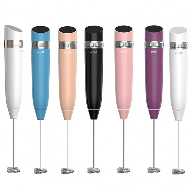 portable rechargeable continuously variable speed auto stainless steel foam maker machine USB handheld electronic milk frother
